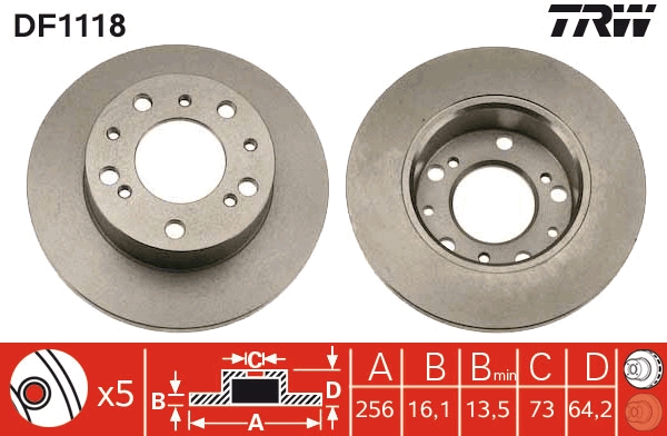 Disc frana DF1118 TRW