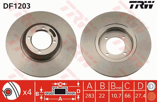 Disc frana DF1203 TRW