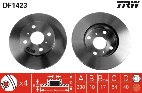 Disc frana DF1423 TRW