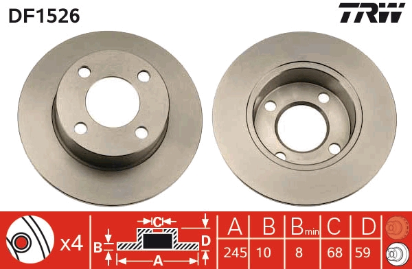 Disc frana DF1526 TRW