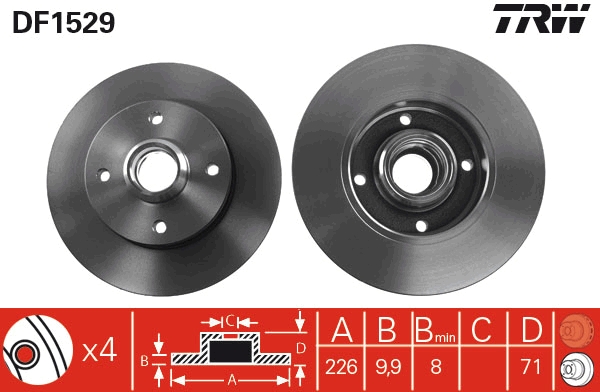 Disc frana DF1529 TRW