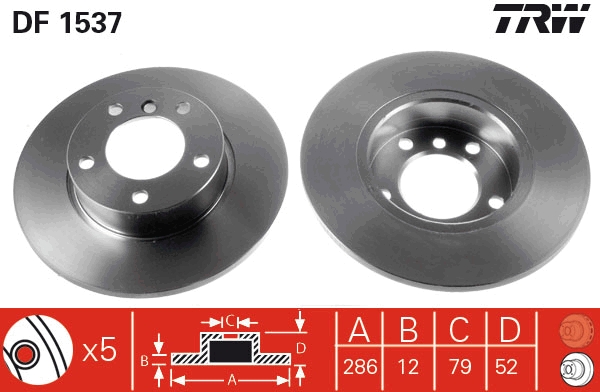 Disc frana DF1537 TRW