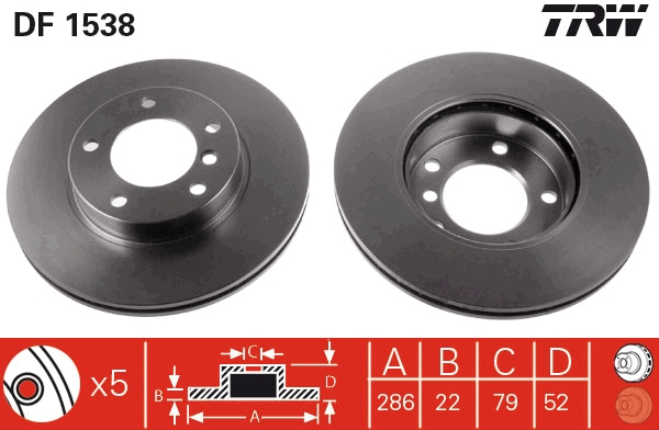 Disc frana DF1538 TRW