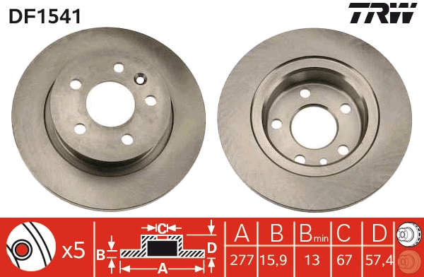 Disc frana DF1541 TRW