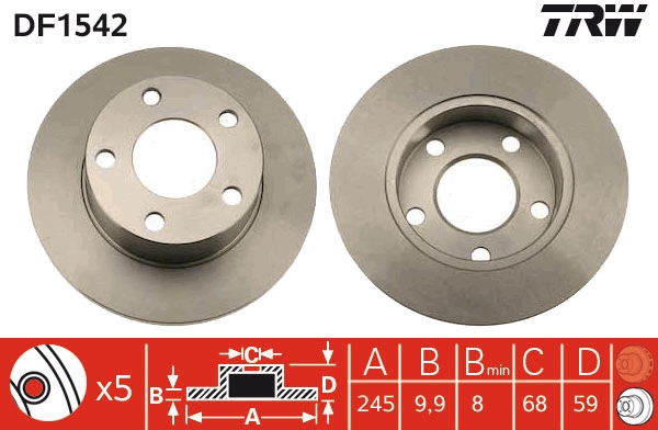 Disc frana DF1542 TRW