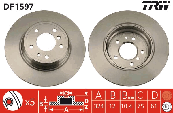 Disc frana DF1597 TRW