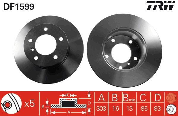 Disc frana DF1599 TRW