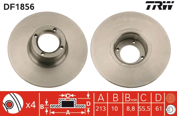 Disc frana DF1856 TRW