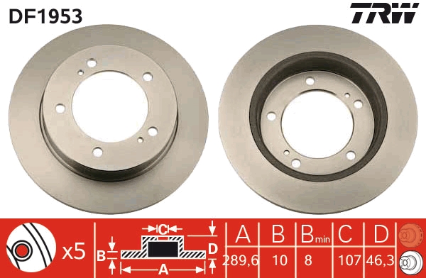 Disc frana DF1953 TRW