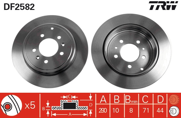 Disc frana DF2582 TRW