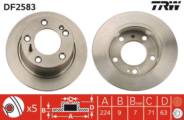 Disc frana DF2583 TRW