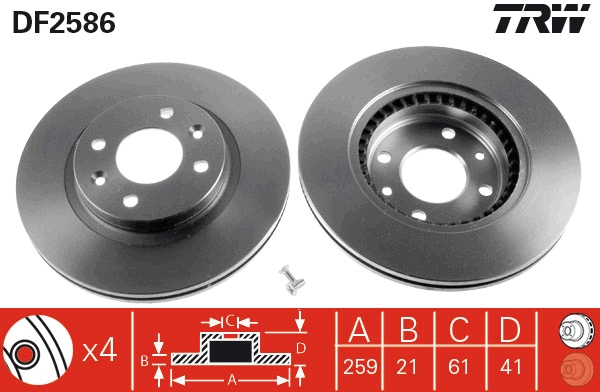 Disc frana DF2586 TRW