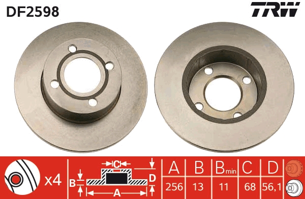 Disc frana DF2598 TRW