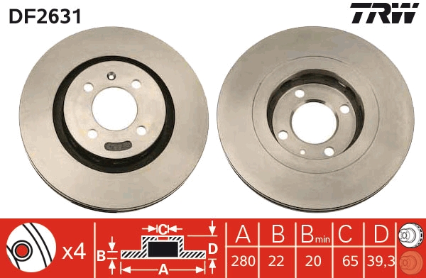 Disc frana DF2631 TRW