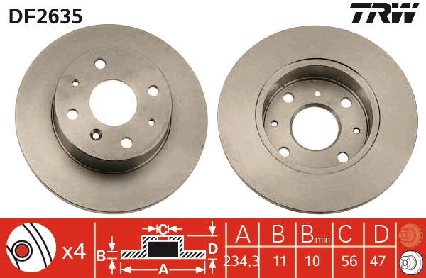 Disc frana DF2635 TRW