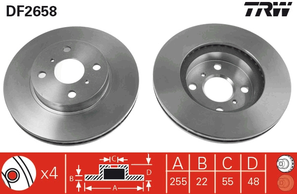 Disc frana DF2658 TRW