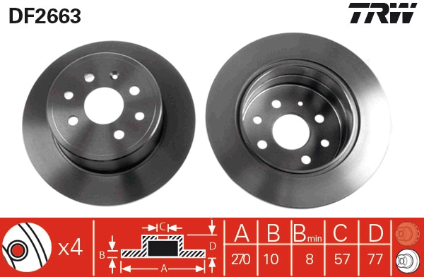 Disc frana DF2663 TRW