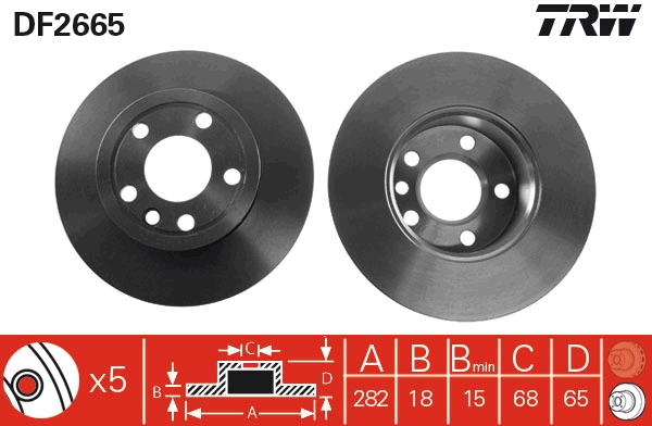 Disc frana DF2665 TRW