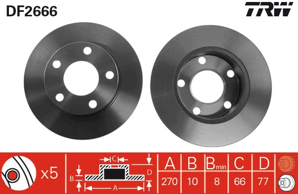 Disc frana DF2666 TRW