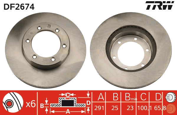 Disc frana DF2674 TRW