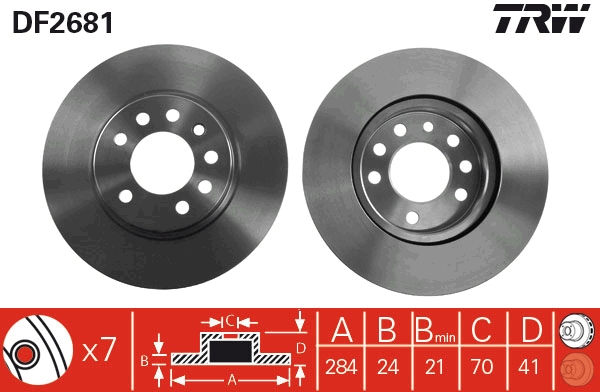 Disc frana DF2681 TRW