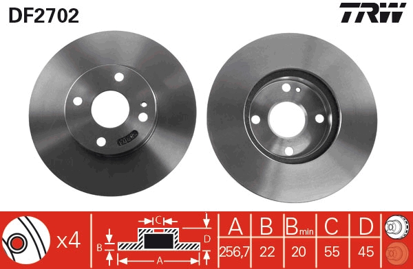 Disc frana DF2702 TRW