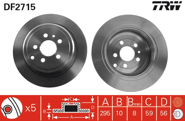 Disc frana DF2715 TRW