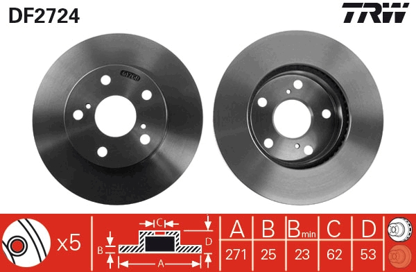 Disc frana DF2724 TRW