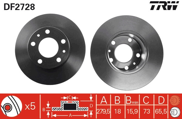 Disc frana DF2728 TRW