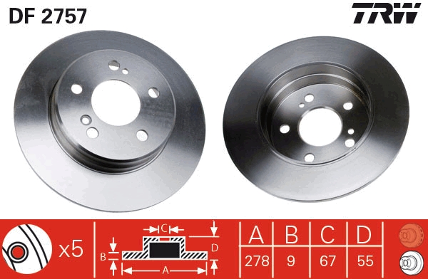 Disc frana DF2757 TRW