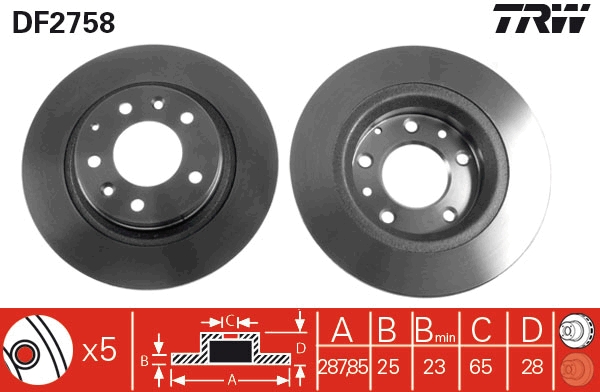 Disc frana DF2758 TRW