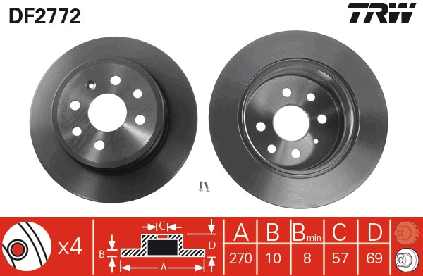 Disc frana DF2772 TRW