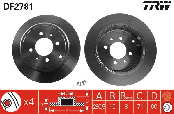 Disc frana DF2781 TRW