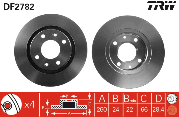 Disc frana DF2782 TRW