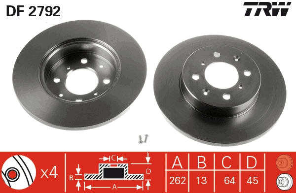 Disc frana DF2792 TRW