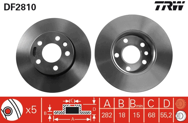 Disc frana DF2810 TRW