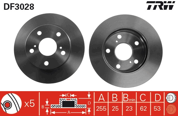Disc frana DF3028 TRW