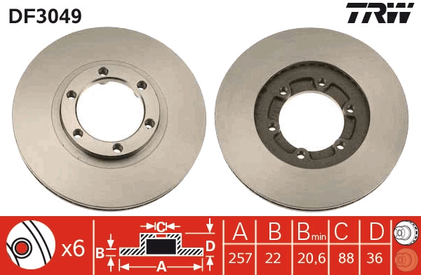 Disc frana DF3049 TRW