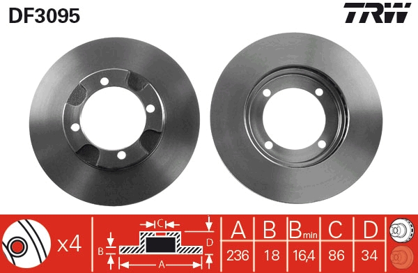 Disc frana DF3095 TRW