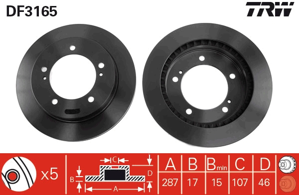 Disc frana DF3165 TRW