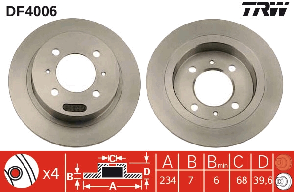 Disc frana DF4006 TRW