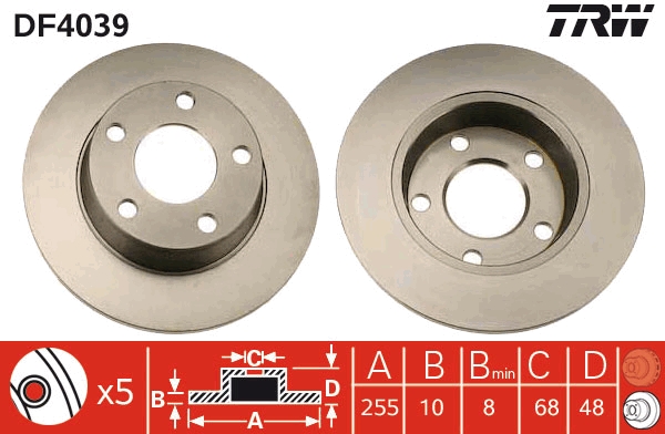 Disc frana DF4039 TRW