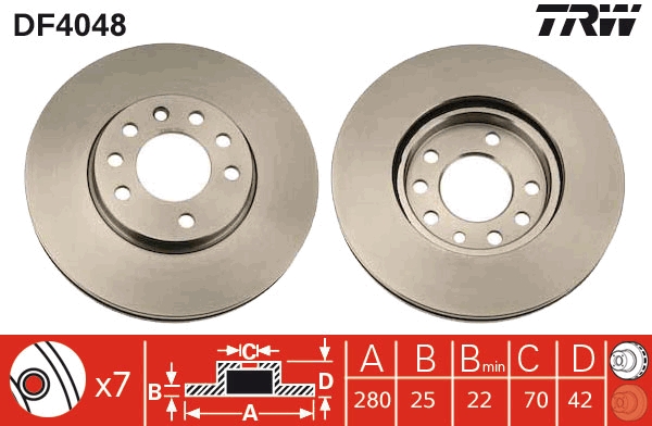 Disc frana DF4048 TRW