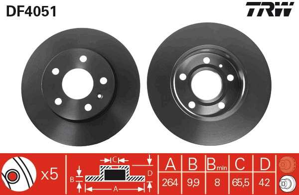 Disc frana DF4051 TRW