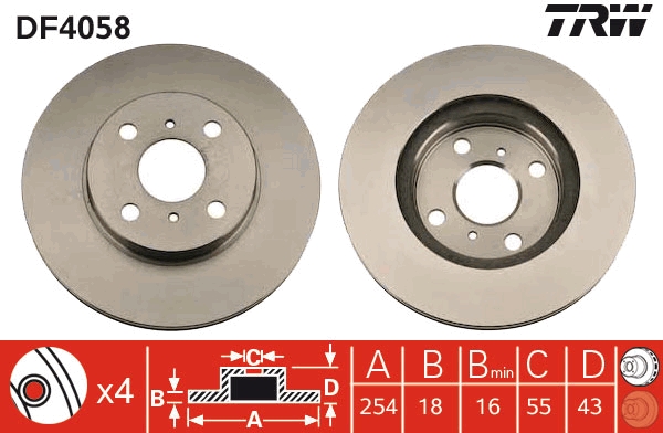 Disc frana DF4058 TRW