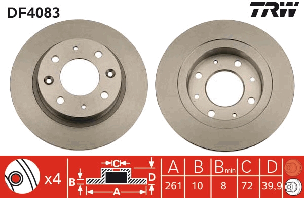 Disc frana DF4083 TRW