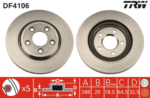 Disc frana DF4106 TRW