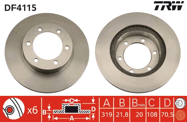 Disc frana DF4115 TRW