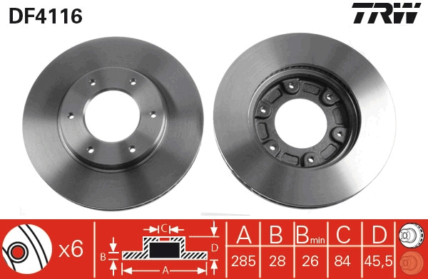 Disc frana DF4116 TRW