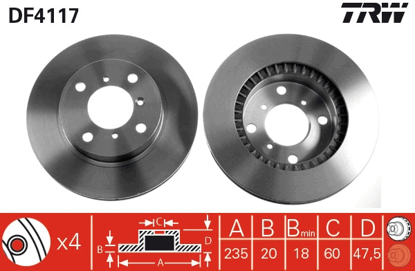 Disc frana DF4117 TRW